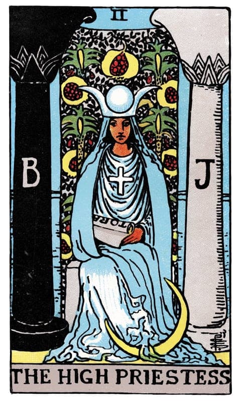 The High Priestess, Rider–Waite–Smith deck