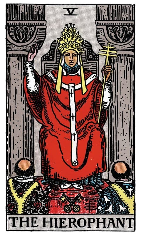 The Hierophant, Rider–Waite–Smith deck