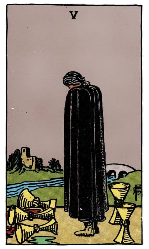 Five of Cups, Rider–Waite–Smith deck