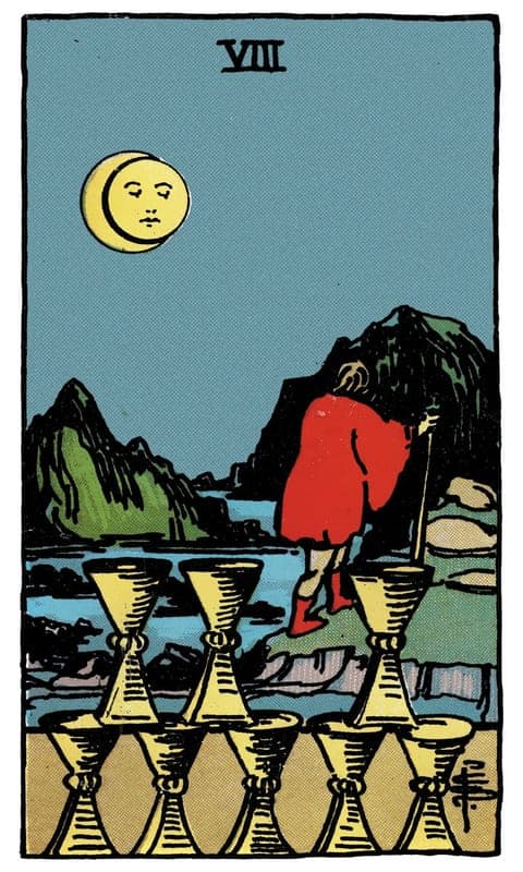 Eight of Cups, Rider–Waite–Smith deck