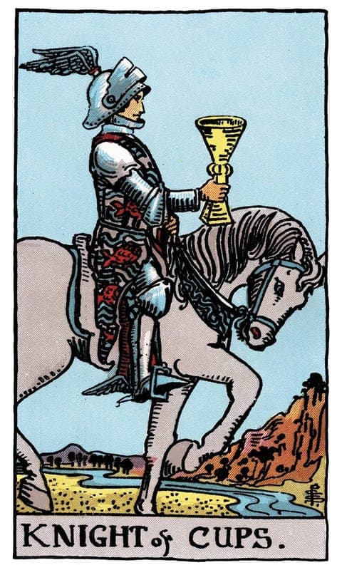 Knight of Cups, Rider–Waite–Smith deck