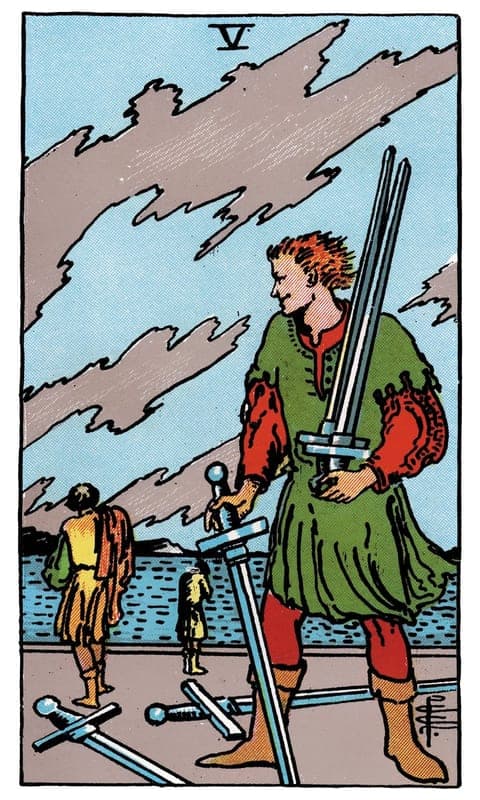 Five of Swords, Rider–Waite–Smith deck
