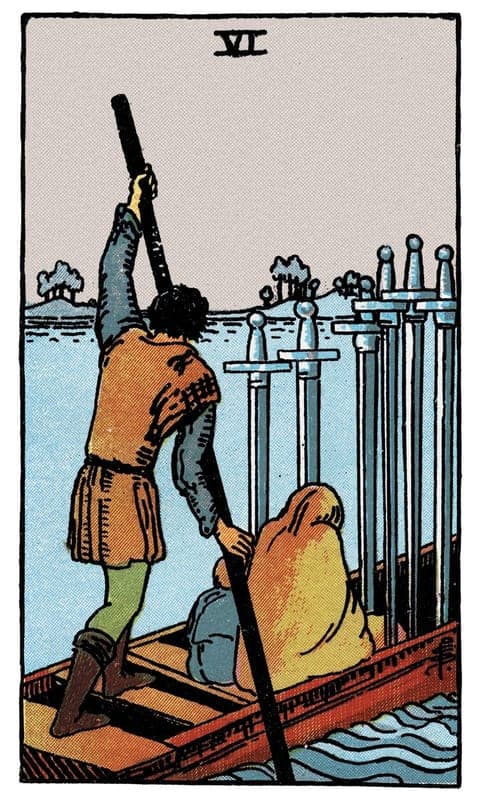 Six of Swords, Rider–Waite–Smith deck