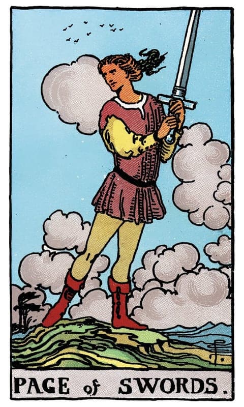 Page of Swords, Rider–Waite–Smith deck