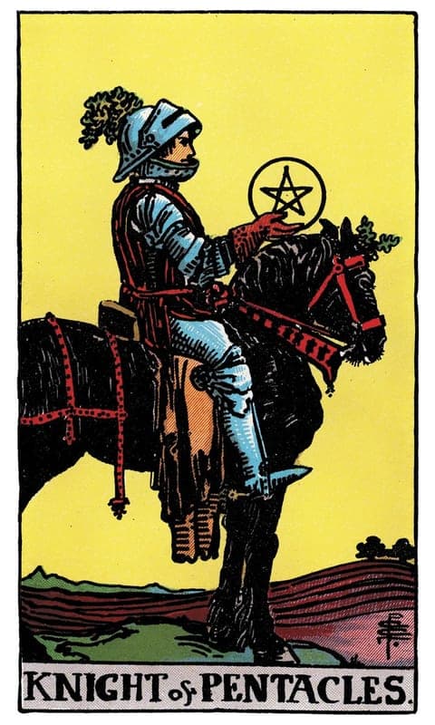 Knight of Pentacles, Rider–Waite–Smith deck